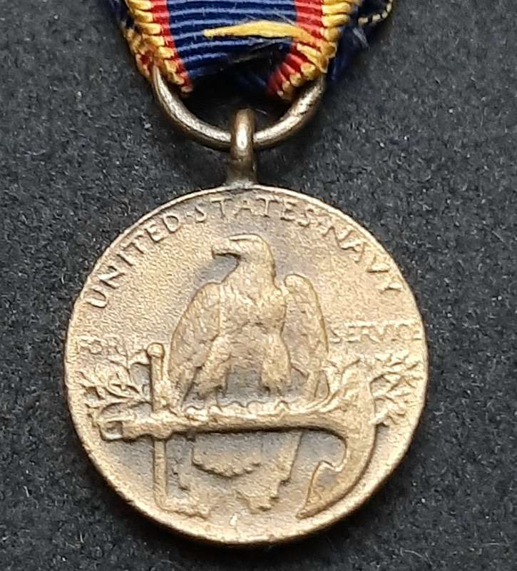 **RARE: U.S. Navy Yangtze Service Miniature Medal w/ Silk Ribbon. **