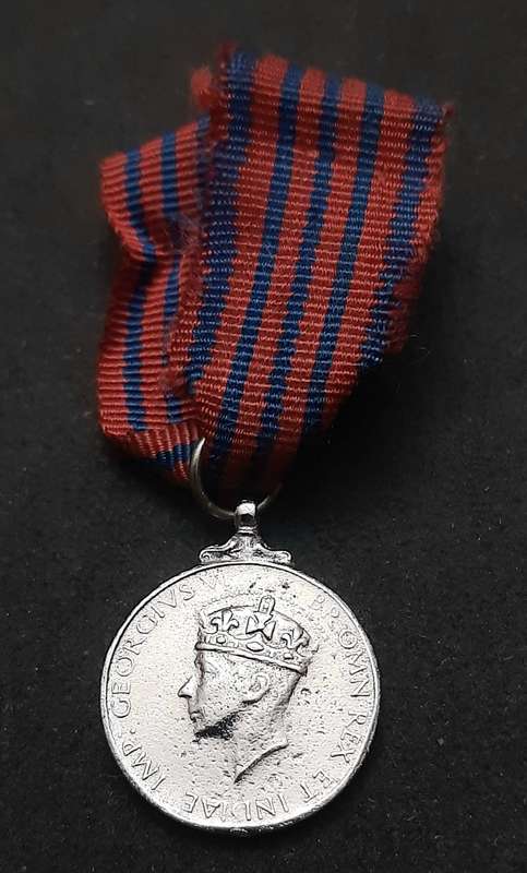 ** WW2 British: Repro. The George Miniature Medal w/ Ribbon. **