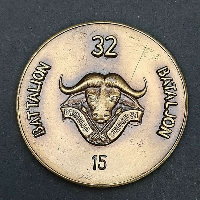 SADF 32 Battalion Bronze Medallion #15 (VF+)