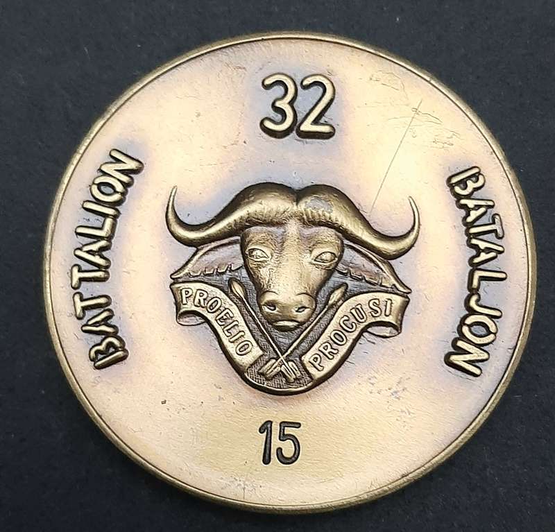 SADF 32 Battalion Bronze Medallion #15 (VF+)
