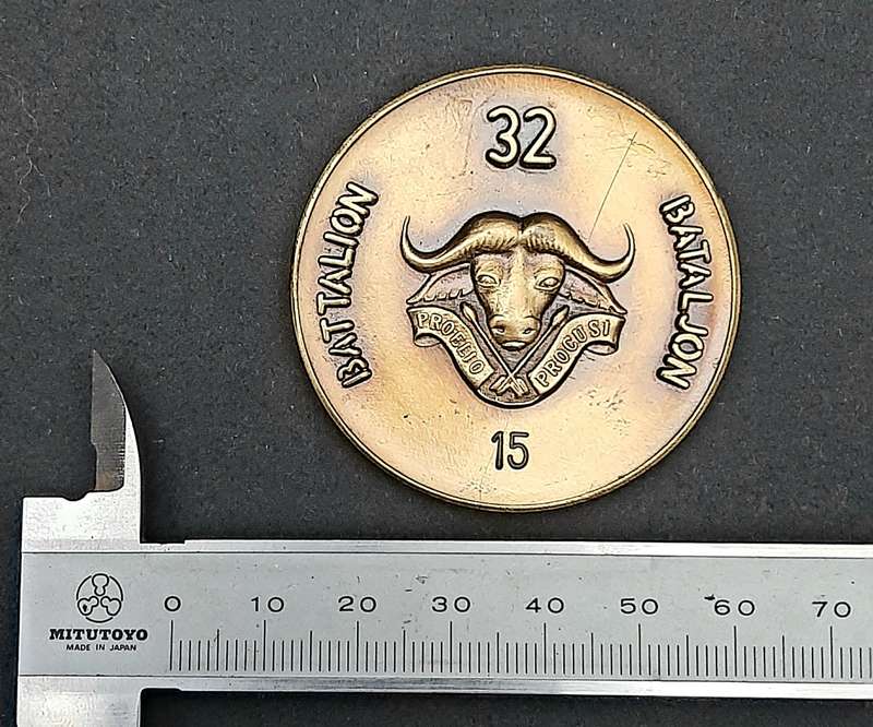 SADF 32 Battalion Bronze Medallion #15 (VF+)