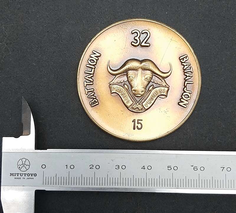 SADF 32 Battalion Bronze Medallion #15 (VF+)