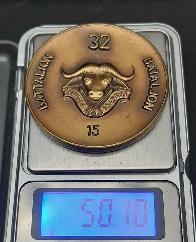 SADF 32 Battalion Bronze Medallion #15 (VF+)