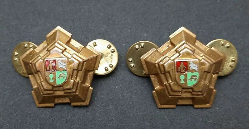 **Border War : 1960s SADF Major Brass Rank 'Castle' Insignia Pair(All Pins)**