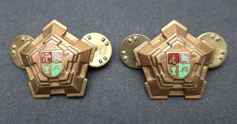 **Border War : 1960s SADF Major Brass Rank 'Castle' Insignia Pair(All Pins)**