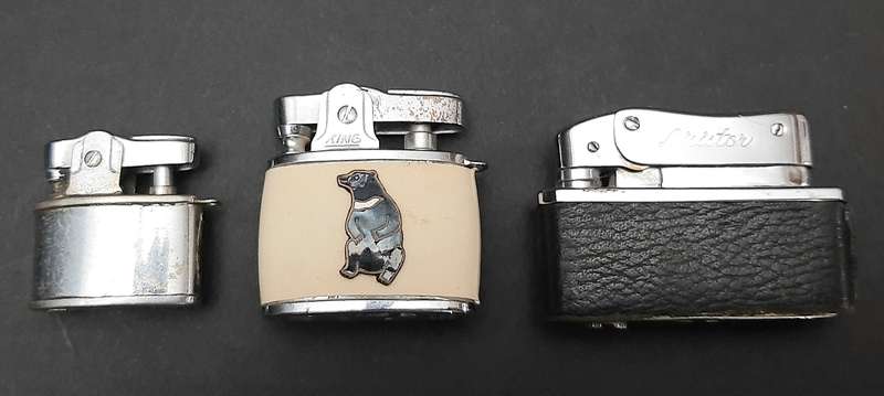 Mid-20th Century: Lot of  Japanese Miniature Cigarette Lighters UNTESTED(3 x Pcs).