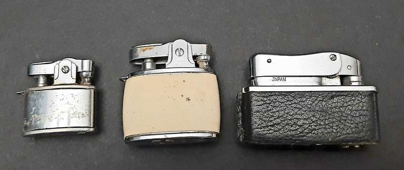 Mid-20th Century: Lot of  Japanese Miniature Cigarette Lighters UNTESTED(3 x Pcs).