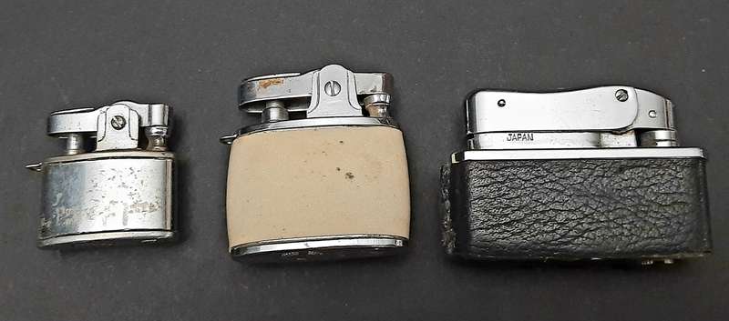 Mid-20th Century: Lot of  Japanese Miniature Cigarette Lighters UNTESTED(3 x Pcs).