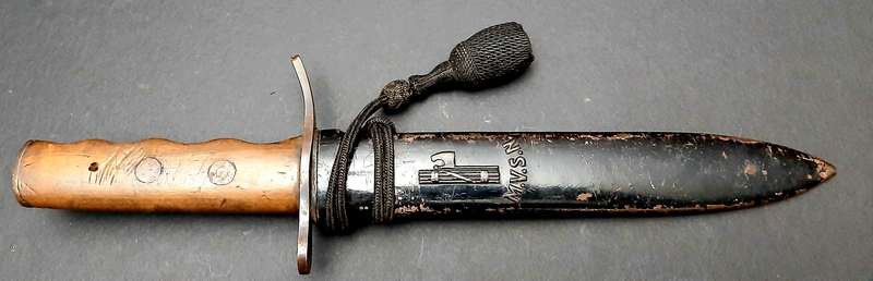 **RARE: WW2 Italian Fascist MVSN N.C.O's Dagger w/ Scabbard & Troddle. **