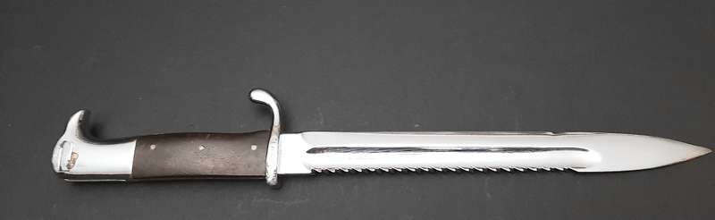 Rare WW1 German KS98 Schütztruppe Sawback Bayonet with Scabbard (1903)