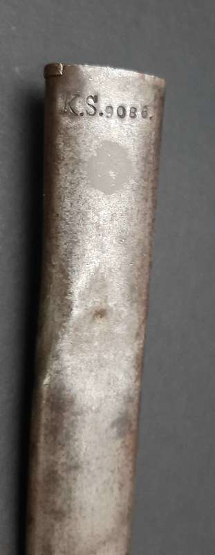 Rare WW1 German KS98 Schütztruppe Sawback Bayonet with Scabbard (1903)