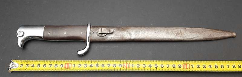 Rare WW1 German KS98 Schütztruppe Sawback Bayonet with Scabbard (1903)