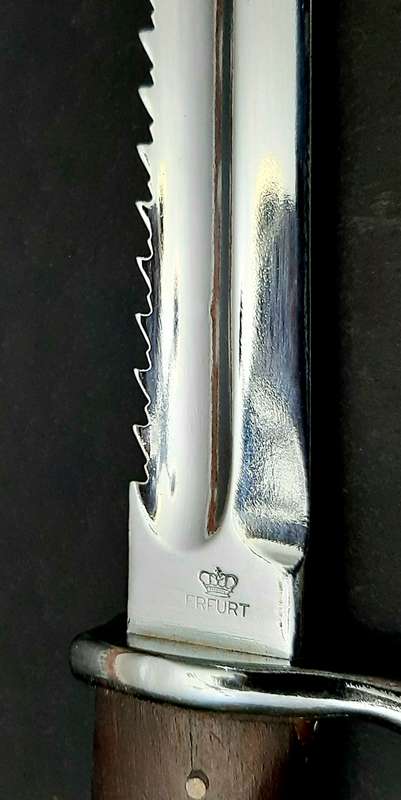 Rare WW1 German KS98 Schütztruppe Sawback Bayonet with Scabbard (1903)