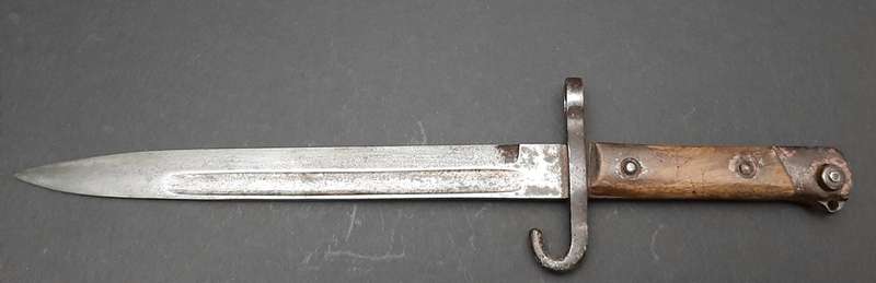 **RARE: 1886/88 Austro-Hungarian Steyr Officer's Bayonet w/ Scabbard & Frog (36cm)**