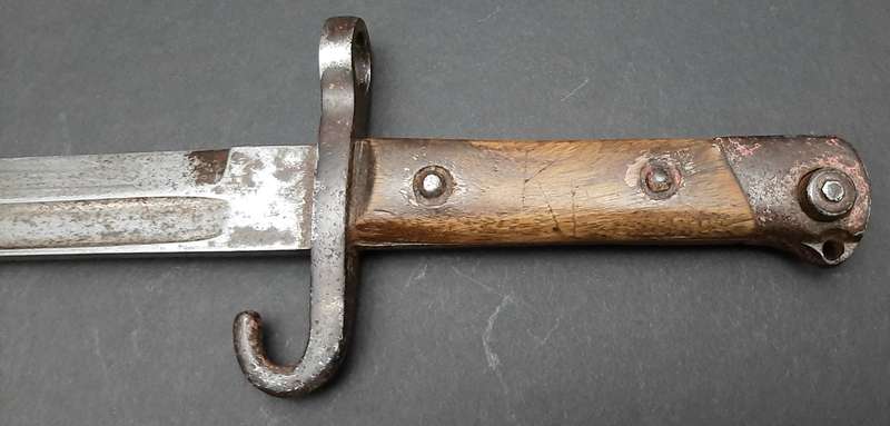 **RARE: 1886/88 Austro-Hungarian Steyr Officer's Bayonet w/ Scabbard & Frog (36cm)**
