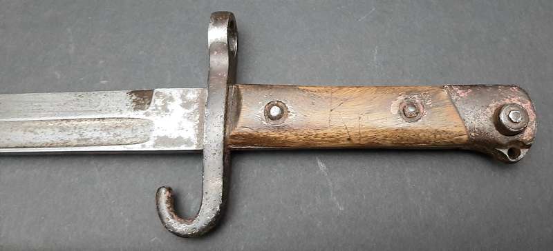 **RARE: 1886/88 Austro-Hungarian Steyr Officer's Bayonet w/ Scabbard & Frog (36cm)**