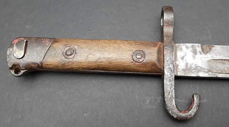 **RARE: 1886/88 Austro-Hungarian Steyr Officer's Bayonet w/ Scabbard & Frog (36cm)**