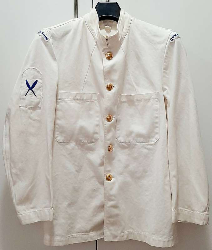 **Border War: 1960s SA Navy Summer Dress Tunic w/ 'Gymnasium' Titles & Scribe Qualification**.**