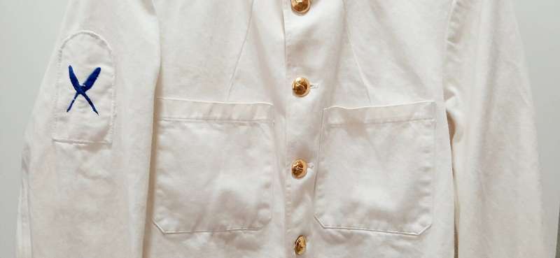 **Border War: 1960s SA Navy Summer Dress Tunic w/ 'Gymnasium' Titles & Scribe Qualification**.**