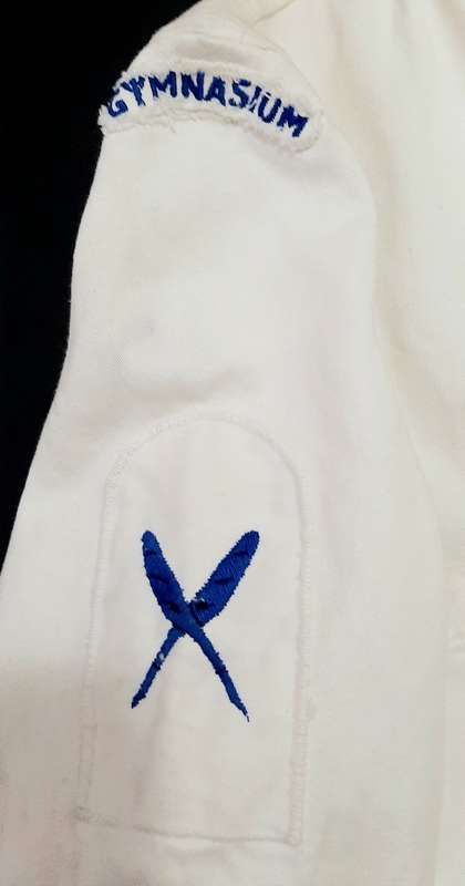 **Border War: 1960s SA Navy Summer Dress Tunic w/ 'Gymnasium' Titles & Scribe Qualification**.**