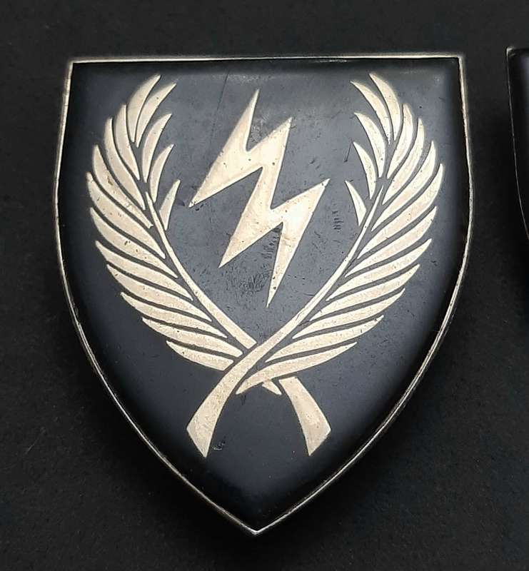 **RARE Border War : 1980s SADF  11 S.A.I.  Lucite Flashes Pair ( Pins Intact) **