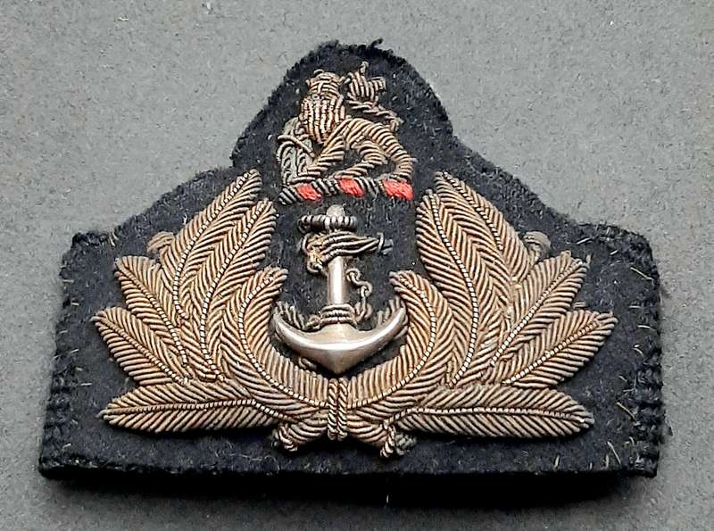 **Border War : 1960s SA Navy Officers Bullion Embroid. Insignia Cap Band (UNISSUED) **
