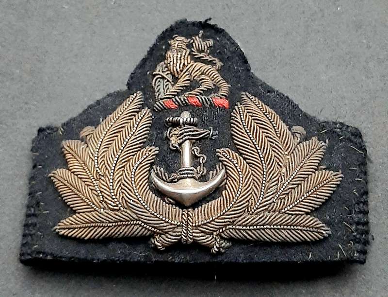 **Border War : 1960s SA Navy Officers Bullion Embroid. Insignia Cap Band (UNISSUED) **