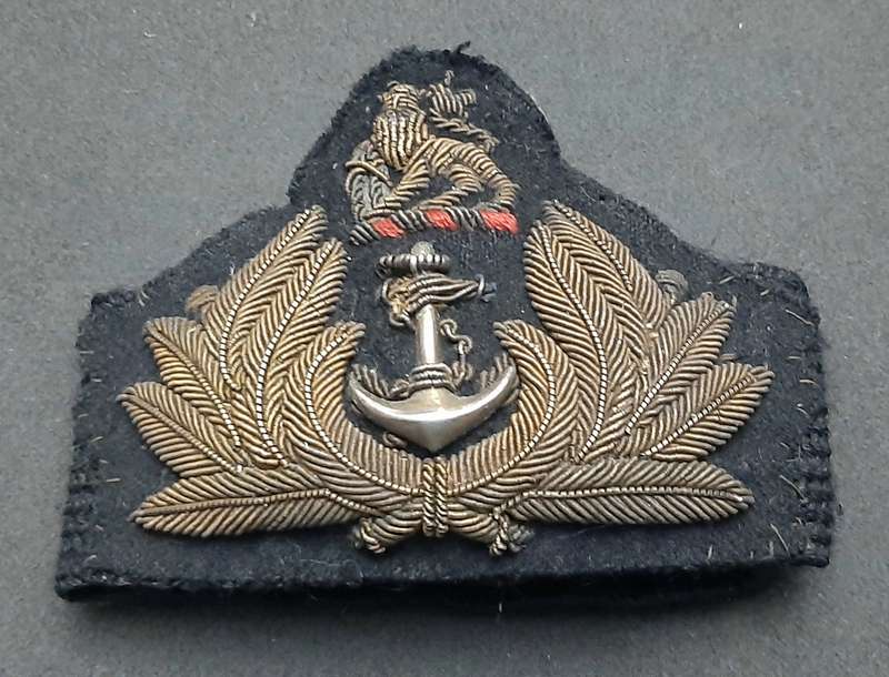 **Border War : 1960s SA Navy Officers Bullion Embroid. Insignia Cap Band (UNISSUED) **