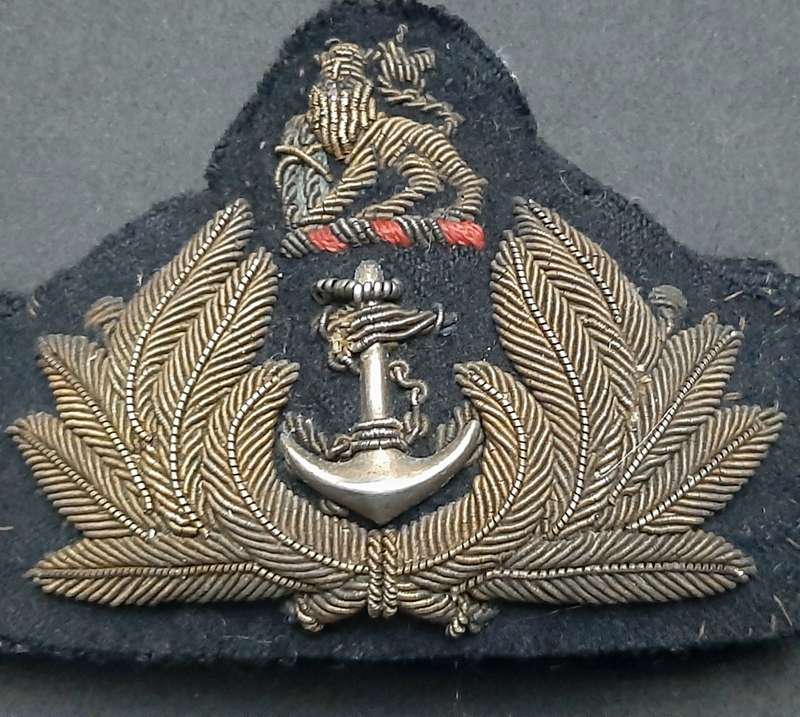 **Border War : 1960s SA Navy Officers Bullion Embroid. Insignia Cap Band (UNISSUED) **