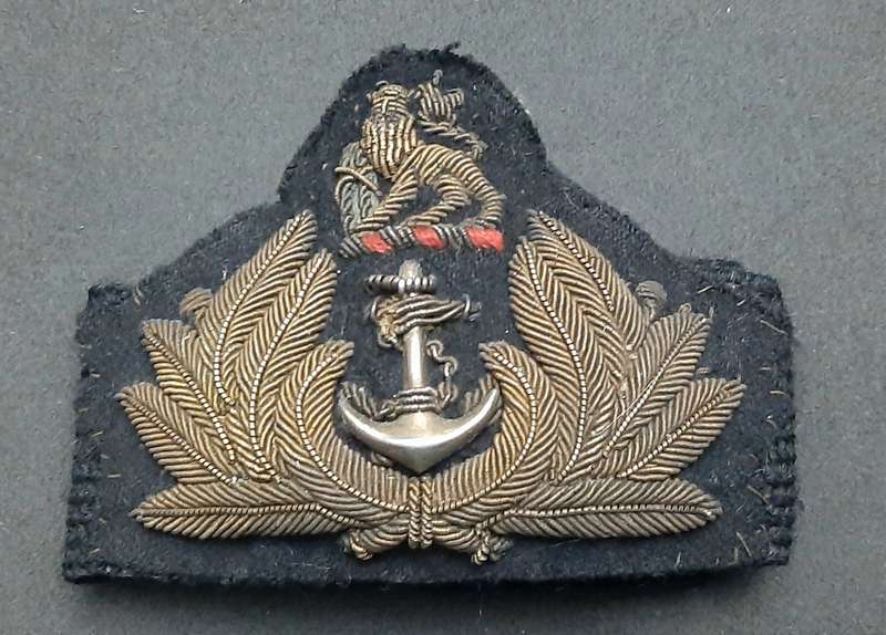 **Border War : 1960s SA Navy Officers Bullion Embroid. Insignia Cap Band (UNISSUED) **