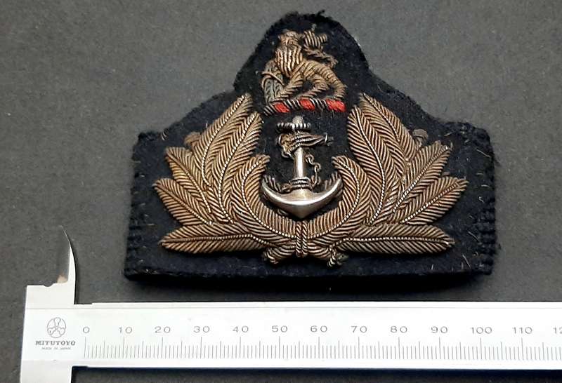 **Border War : 1960s SA Navy Officers Bullion Embroid. Insignia Cap Band (UNISSUED) **