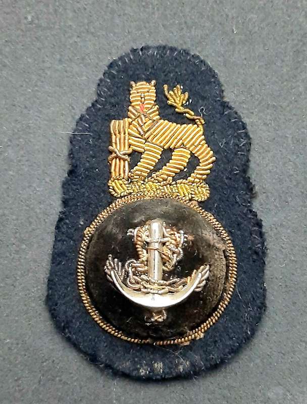 **Border War : 1960s SA Navy  Ratings Embroidered Bullion Cap Badge **