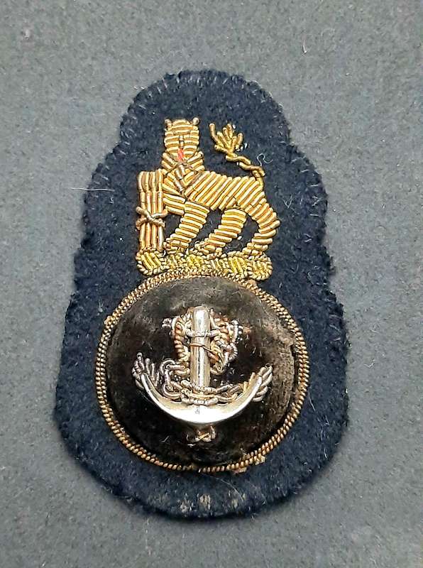 **Border War : 1960s SA Navy  Ratings Embroidered Bullion Cap Badge **