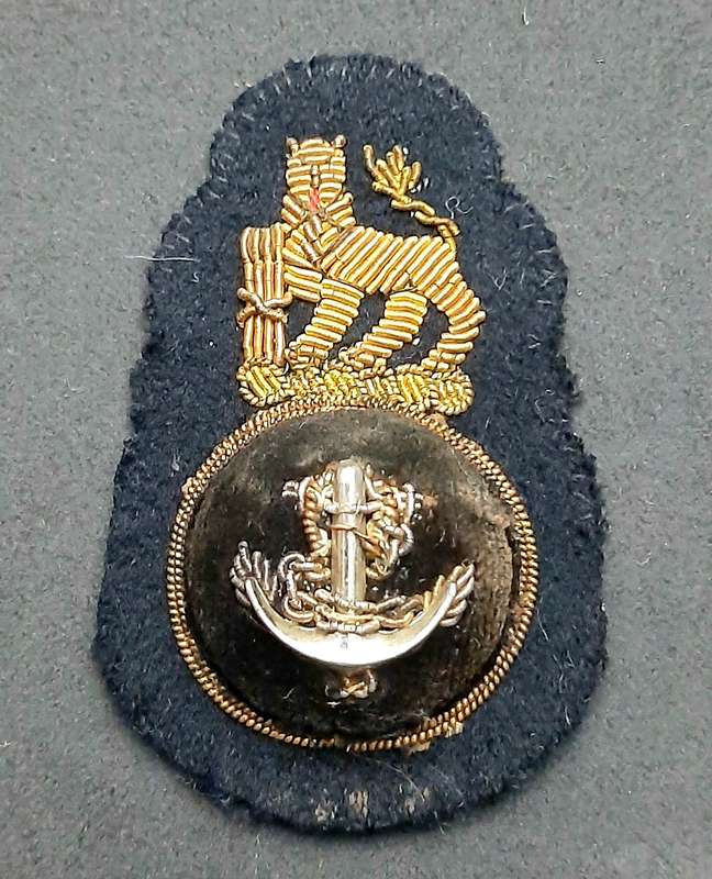 **Border War : 1960s SA Navy  Ratings Embroidered Bullion Cap Badge **