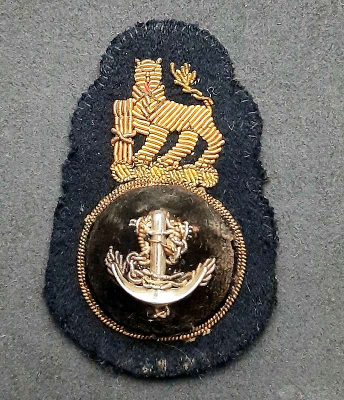 **Border War : 1960s SA Navy  Ratings Embroidered Bullion Cap Badge **