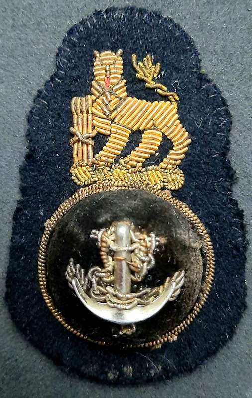 **Border War : 1960s SA Navy  Ratings Embroidered Bullion Cap Badge **