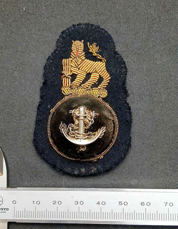 **Border War : 1960s SA Navy  Ratings Embroidered Bullion Cap Badge **