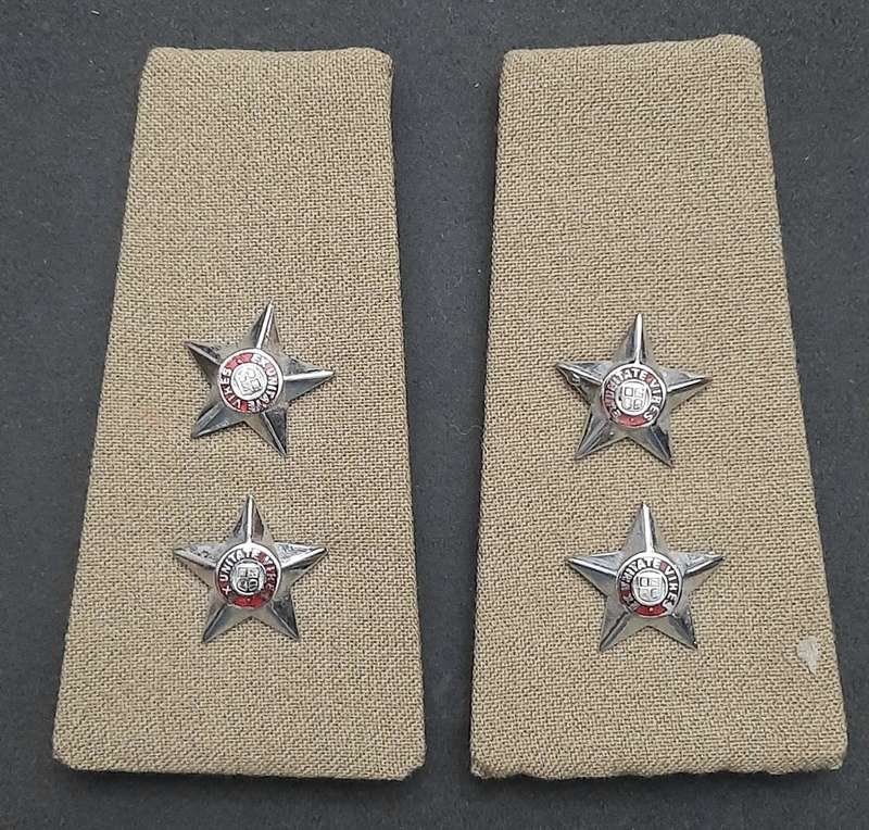 * *Border War : 1970s SADF Lieutenant Rank Shoulder Board Insignia Pair (All Pins).**