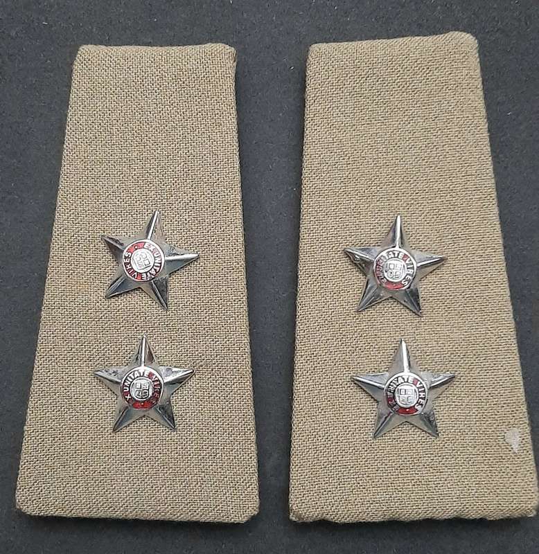* *Border War : 1970s SADF Lieutenant Rank Shoulder Board Insignia Pair (All Pins).**