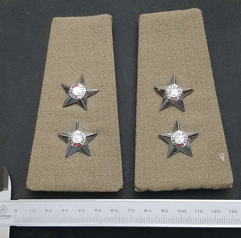 * *Border War : 1970s SADF Lieutenant Rank Shoulder Board Insignia Pair (All Pins).**