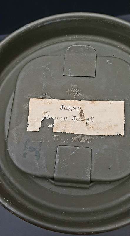 Rare WW2 German GM38 'Gasmasken Büchse' Canister with Lenses (Att. Jäger)