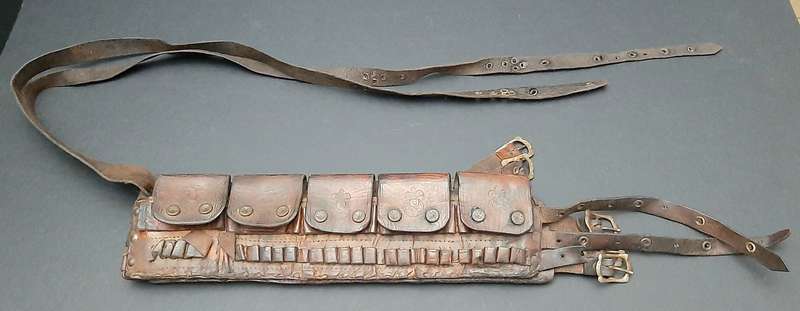 WW1 Ottoman Turkish M1893/1903 Mauser Leather Bandolier Equipment Set