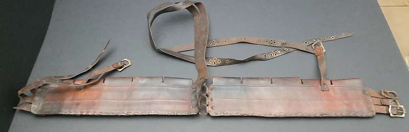 WW1 Ottoman Turkish M1893/1903 Mauser Leather Bandolier Equipment Set