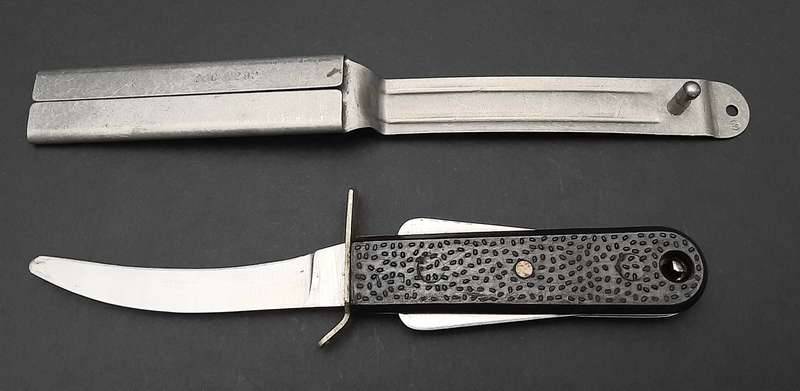 **RARE: 1970s RAF MK3 Pilot's Survival/ Release Gravity Knife w/ Scabbard.**