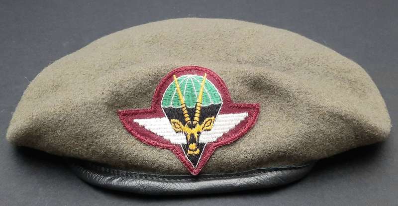 **Border War : 1980s SWATF Unissued Parachute Battalion Beret w/ Embroidered Insignia(59)**