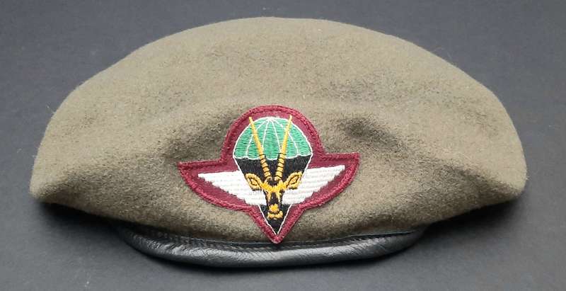 **Border War : 1980s SWATF Unissued Parachute Battalion Beret w/ Embroidered Insignia(59)**