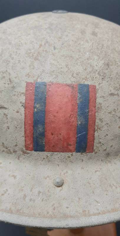 **RARE: WW2 Royal Engineers 1st Assault Brde Steel Helmet w/ Unit Insignia .**
