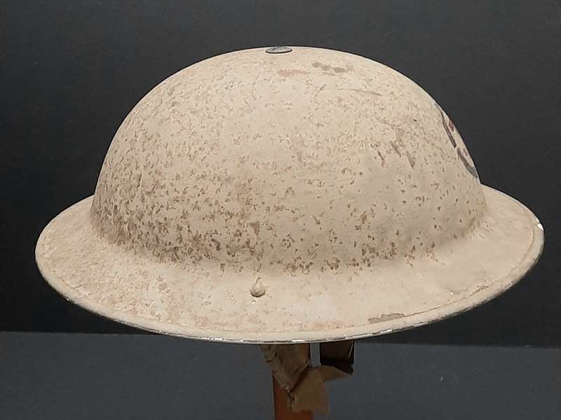 **RARE: WW2 Royal Engineers 1st Assault Brde Steel Helmet w/ Unit Insignia .**