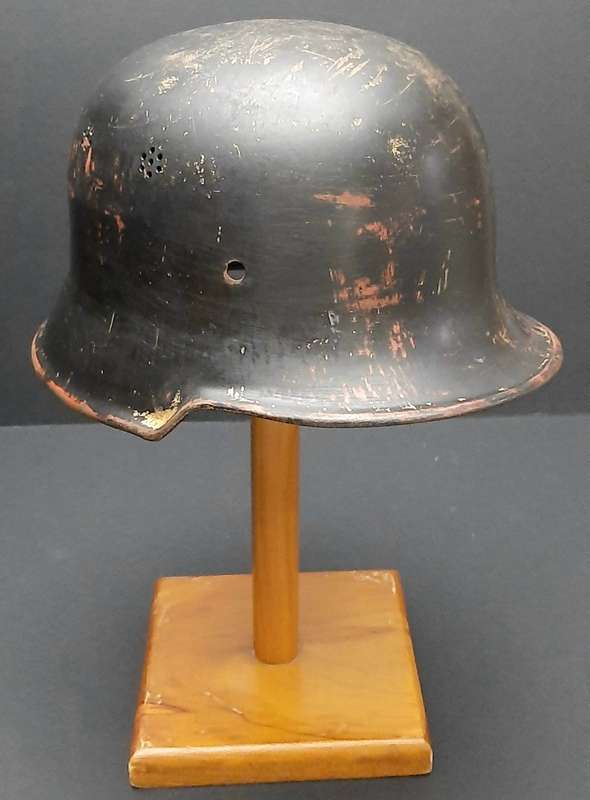 WW2: German M34 'Leichtmetall' Schützpolizei Helmet Shell (Harz).