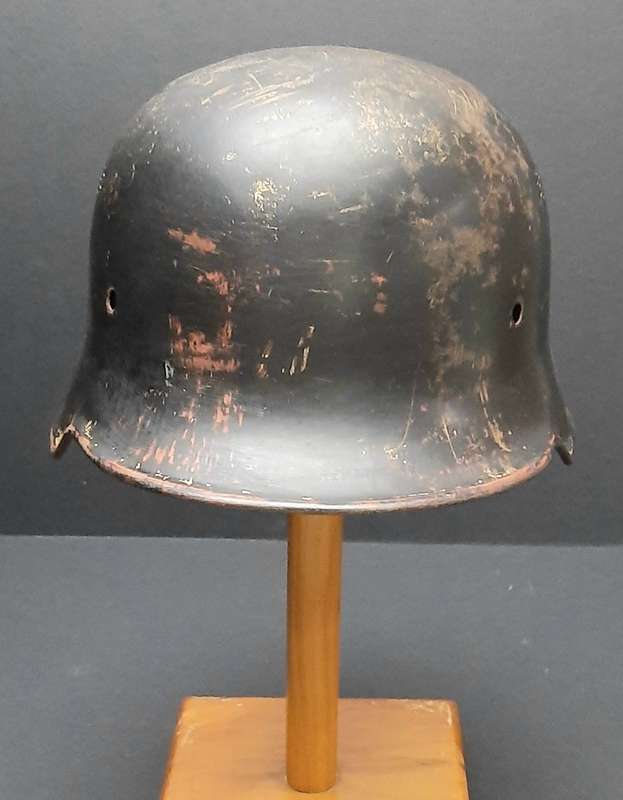 WW2: German M34 'Leichtmetall' Schützpolizei Helmet Shell (Harz).